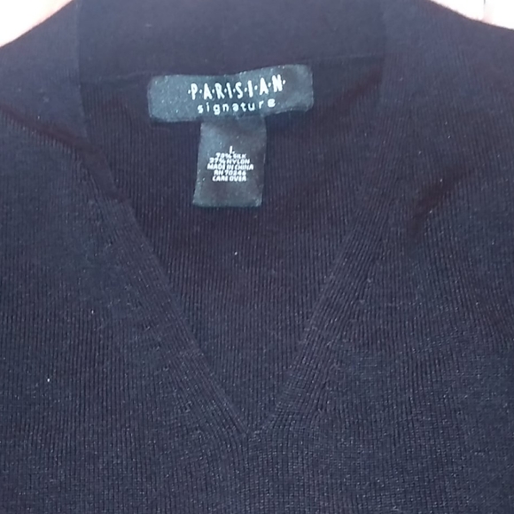 Parisian L silk black l/s sweater - Picture 3 of 3